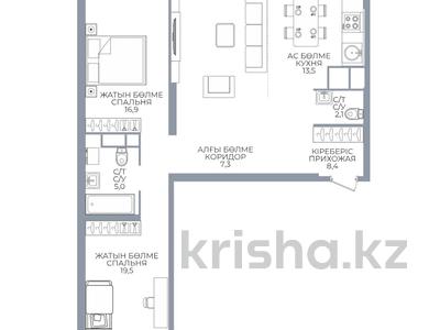 3-бөлмелі пәтер · 100 м² · 11/16 қабат, Каныша Сатпаева 90/55Б — ⭐ДОМ СДАН⭐, бағасы: 76 млн ₸ в Алматы, Бостандыкский р-н