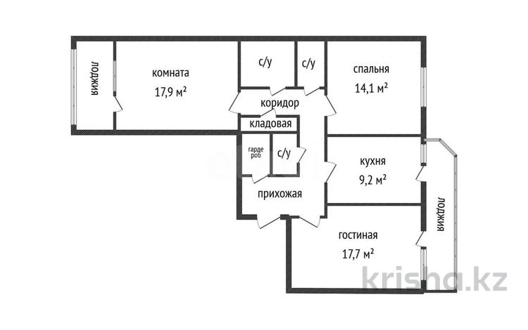 3-бөлмелі пәтер · 86 м², Сатпаева 55/2, бағасы: ~ 44 млн ₸ в Усть-Каменогорске — фото 2