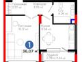 1-бөлмелі пәтер · 36 м² · 2 қабат, Туран 57д, бағасы: 30 млн ₸ в Астане, Нура р-н — фото 2