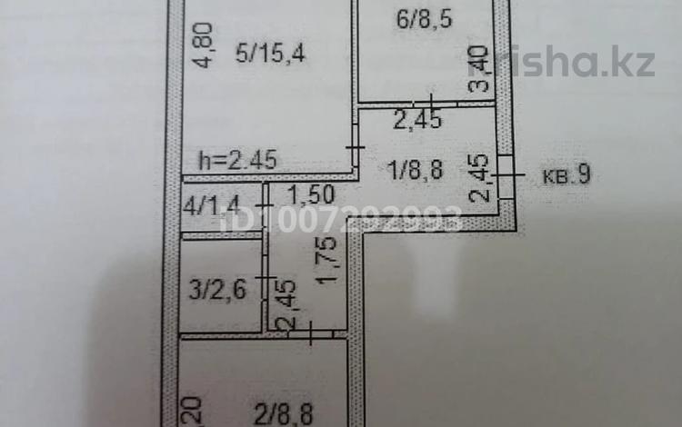 2-бөлмелі пәтер · 48 м² · 1/2 қабат, Ш.Уалиханова — Абая, бағасы: 10 млн ₸ в Красном яре — фото 4