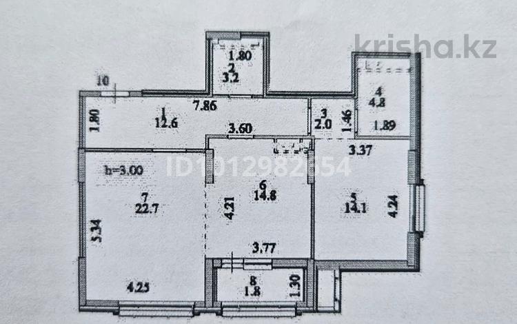 2-бөлмелі пәтер · 76 м² · 4/8 қабат, А 32 2Б, бағасы: 65 млн ₸ в Астане, Сарайшык р-н — фото 2