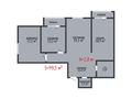 3-бөлмелі пәтер · 99.5 м² · 9/9 қабат, Кобыланды батыра 36/Б, бағасы: 37.9 млн ₸ в Костанае — фото 2