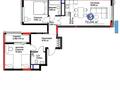 3-комнатная квартира · 72.4 м² · 16/17 этаж, Бухар Жырау 33 за 52 млн ₸ в Астане, Есильский р-н — фото 2