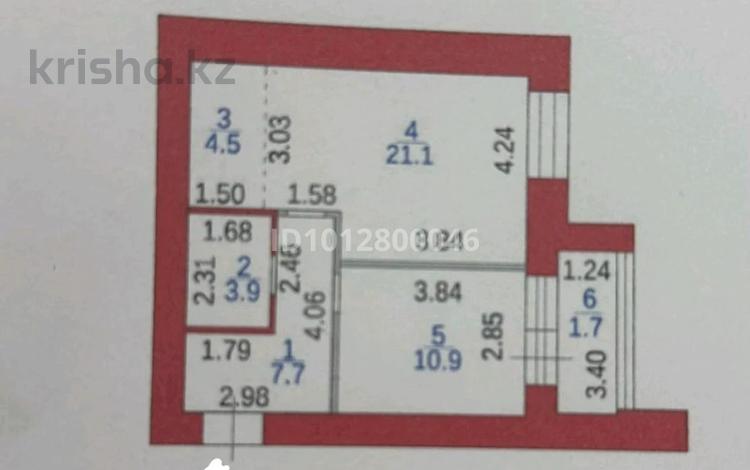 2-комнатная квартира · 51.2 м² · 2/12 этаж, ​067-й учетный квартал участок 502 за 20.5 млн ₸ в Караганде, Алихана Бокейханова р-н — фото 2