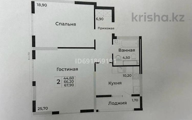 2-комнатная квартира, 68 м², 10/17 этаж, Туран 52/5, 52/6, 52/7 за 35 млн 〒 в Астане, Есильский р-н — фото 3