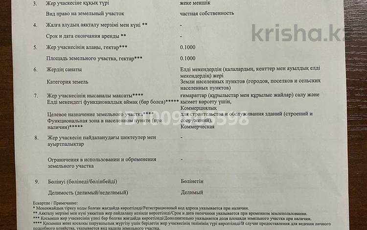 Участок · 10 соток, Оспанов — Оспанов көш. за 10 млн ₸ в Абай — фото 4