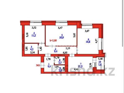 3-комнатная квартира · 83.4 м² · 6/9 этаж, Шамши Калдаяков 51 за ~ 40 млн ₸ в Астане, Сарайшык р-н