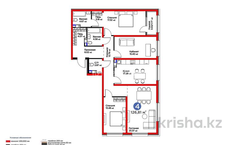 4-комнатная квартира · 127 м² · 6/6 этаж, Мкр. Дарабоз 143 за 100 млн ₸ в Алматы, Алатауский р-н — фото 3