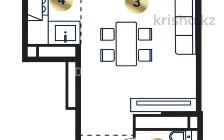 1-бөлмелі пәтер · 42.61 м² · 7/9 қабат, мкр Кайрат, бағасы: 22 млн ₸ в Алматы, Турксибский р-н — фото 2