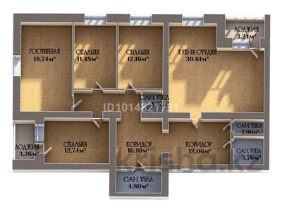 4-бөлмелі пәтер · 132.75 м² · 3/5 қабат, Алтын орда ш/а. 380, бағасы: 38 млн ₸ в Актобе, мкр. Алтын орда