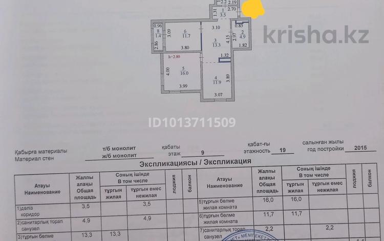 3-бөлмелі пәтер · 65 м² · 9/19 қабат, Аманжолова 26/1 — Пересечение Нажимеденова, напротив Дворец независимости, бағасы: 40 млн ₸ в Астане, Сарайшык р-н — фото 3