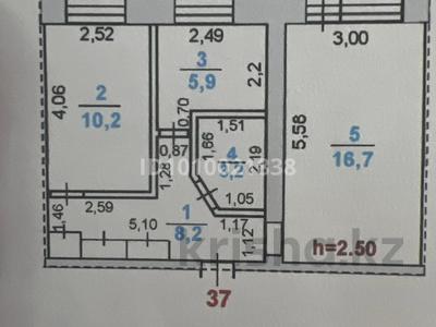 2-бөлмелі пәтер · 44.2 м² · 1/5 қабат, 50 лет Октября 102б, бағасы: 12 млн ₸ в Рудном