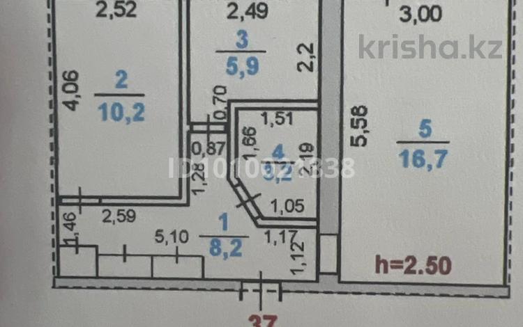 2-бөлмелі пәтер · 44.2 м² · 1/5 қабат, 50 лет Октября 102б, бағасы: 12 млн ₸ в Рудном — фото 2