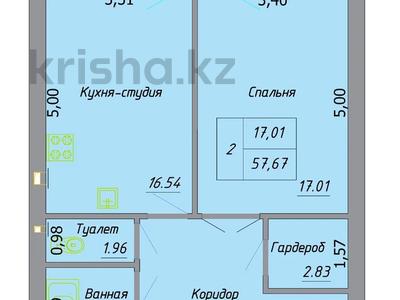 1-комнатная квартира, 58 м², 1/4 этаж, Азербайжана Мамбетов 41 за 10 млн 〒 в Уральске