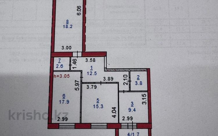 3-бөлмелі пәтер · 83 м² · 8/9 қабат, НАЗАРБАЕВА ПРОСПЕКТ 233 Б, бағасы: 36 млн ₸ в Костанае — фото 2