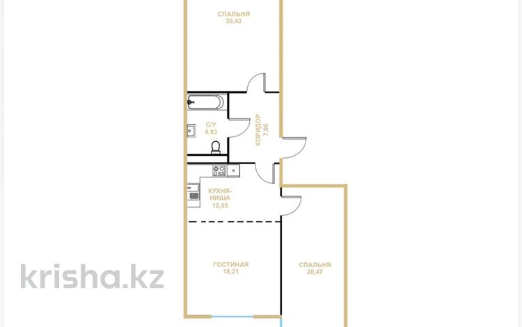 3-комнатная квартира · 93.3 м² · 2/3 этаж, ул. ПК Горный Гигант за 84 млн ₸ в Алматы, Медеуский р-н — фото 2