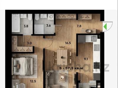 2-комнатная квартира · 57.5 м² · 2/5 этаж, Алтын Орда за 19.5 млн ₸ в Актобе