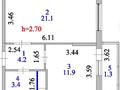 1-бөлмелі пәтер · 41.9 м² · 12/12 қабат, Максут Нарикбаев 6, бағасы: 28.5 млн ₸ в Астане, Нура р-н — фото 2
