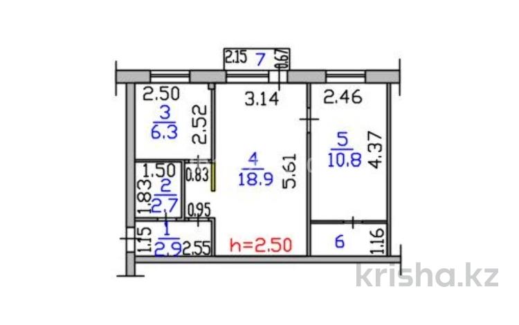 2-комнатная квартира · 45 м² · 2/5 этаж, Кабанбай Батыра 136 за 15.5 млн ₸ в Усть-Каменогорске — фото 2