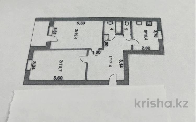2-бөлмелі пәтер · 70 м² · 1/5 қабат, Елебаева 34, бағасы: 22.5 млн ₸ в Кокшетау — фото 2