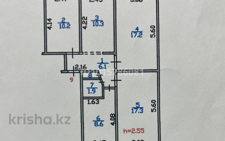 4-комнатная квартира · 80 м² · 3/5 этаж, Жастар ш/а 38 за 30 млн ₸ в Талдыкоргане, мкр Жастар — фото 2