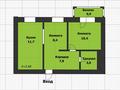 2-комнатная квартира, 42.2 м², 2/12 этаж, Тархана 9 за 19.9 млн 〒 в Астане, р-н Байконур