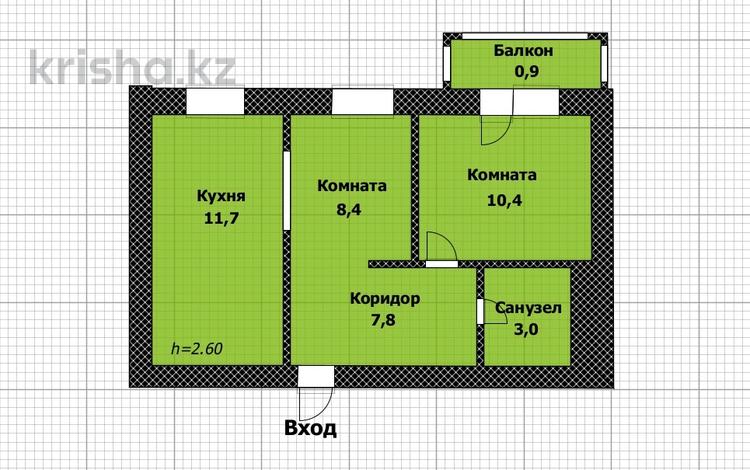2-комнатная квартира, 42.2 м², 2/12 этаж, Тархана 9 за 19.9 млн 〒 в Астане, р-н Байконур — фото 3