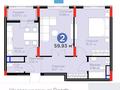 2-бөлмелі пәтер · 60 м² · 14/14 қабат, Е 915 19, бағасы: 38.4 млн ₸ в Астане, Есильский р-н — фото 4