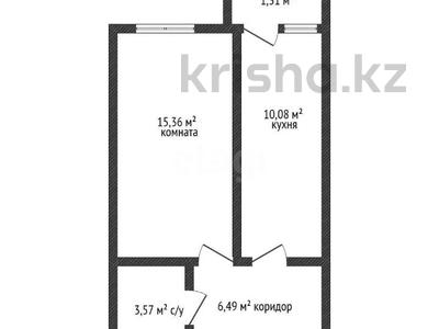 1-бөлмелі пәтер · 37 м² · 3/6 қабат, Береке шағын ауданы 43, бағасы: 19.5 млн ₸ в Костанае, Микрорайон Береке