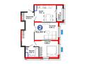 2-бөлмелі пәтер · 62.49 м², Калдаякова 30, бағасы: ~ 35.7 млн ₸ в Шымкенте, Туран р-н — фото 3