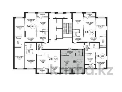 1-комнатная квартира · 42.8 м² · 9/16 этаж, Сатпаева 90/58 за 43.5 млн ₸ в Алматы, Бостандыкский р-н