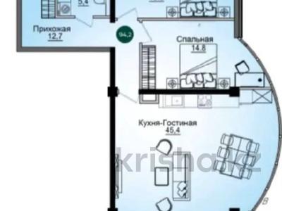 4-комнатная квартира · 95.5 м² · 5/13 этаж, Толе би 189/3 за ~ 60 млн 〒 в Алматы, Алмалинский р-н