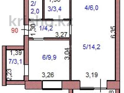 2-бөлмелі пәтер, 44.9 м², 9/9 қабат, Наурызбай Батыра 138 — Горького, бағасы: ~ 13.5 млн 〒 в Кокшетау