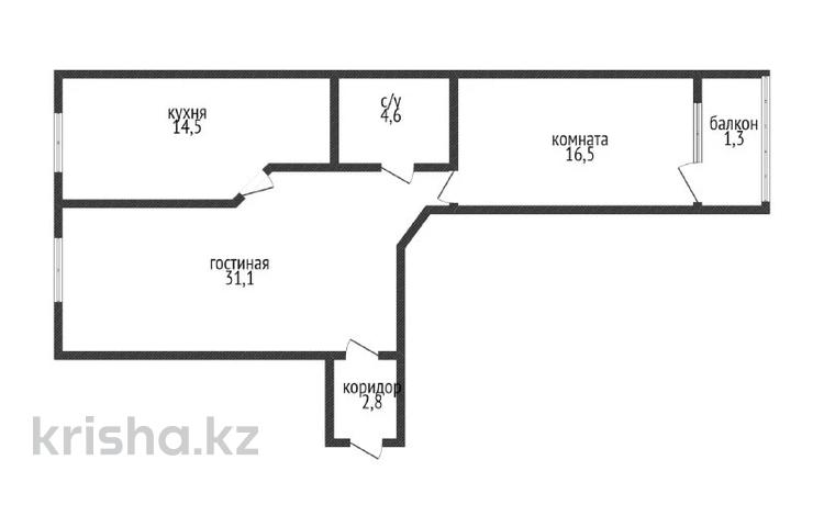 2-комнатная квартира · 70.8 м² · 5/6 этаж, Садовая за 22.5 млн 〒 в Костанае — фото 2