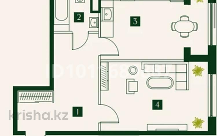 2-комнатная квартира · 54.7 м² · 5/6 этаж, мкр Коктобе, Талгата Бигельдинова 138 за 65.5 млн ₸ в Алматы, Медеуский р-н — фото 2