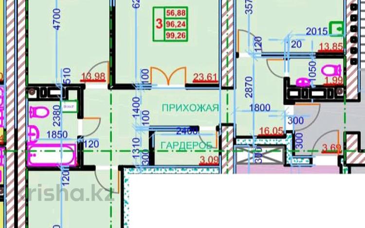 3-комнатная квартира, 99.26 м², 5/9 этаж, Курганская — Каирбекова за ~ 37.2 млн 〒 в Костанае — фото 5
