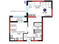 1-комнатная квартира · 57.84 м², Е-429 14 за ~ 26.2 млн 〒 в Астане, Нура р-н — фото 2