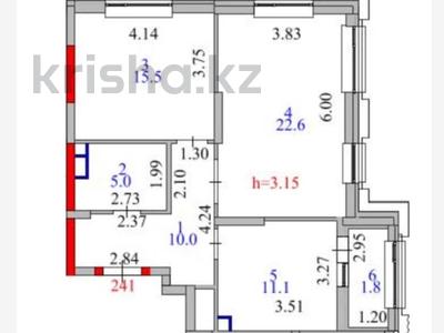 2-бөлмелі пәтер · 66 м² · 3/14 қабат, Кошкарбаева 1 — Момышулы, бағасы: 54 млн ₸ в Астане, Алматы р-н