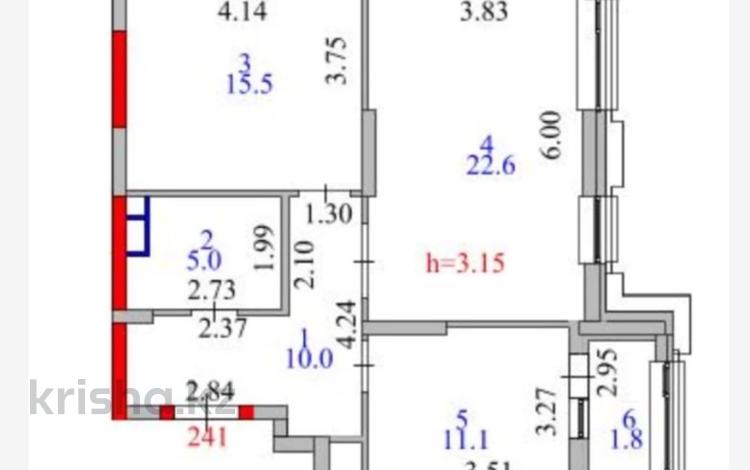 2-комнатная квартира · 66 м² · 3/14 этаж, Кошкарбаева 1 — Момышулы за 54 млн ₸ в Астане, Алматы р-н — фото 2