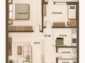 2-бөлмелі пәтер · 52 м² · 4/10 қабат, Сейфуллина 51, бағасы: 26.5 млн ₸ в Алматы, Турксибский р-н