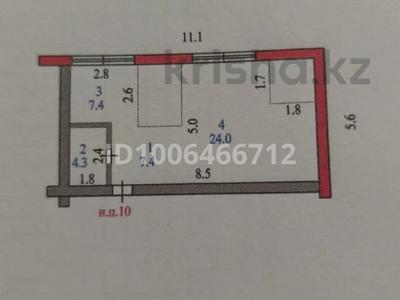 2-комнатная квартира · 43.1 м² · 6/6 этаж, Советская 144/1 за ~ 3.9 млн 〒 в Петропавловске