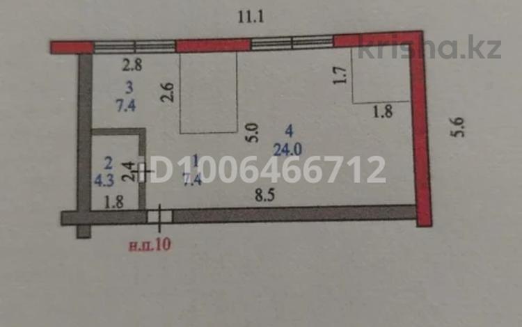 2-комнатная квартира · 43.1 м² · 6/6 этаж, Советская 144/1 за ~ 3.9 млн 〒 в Петропавловске — фото 2