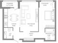 2-бөлмелі пәтер · 55.29 м² · 2/9 қабат, Толе би 43 — БЕЗ КОМИССИИ / РАССРОЧКА / ИПОТЕКА, бағасы: ~ 30.6 млн ₸ в Астане, Нура р-н