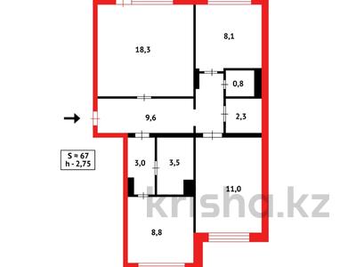 3-комнатная квартира, 66 м², 1/5 этаж, мкр Юго-Восток, Степной 1 за 22.9 млн 〒 в Караганде, Казыбек би р-н