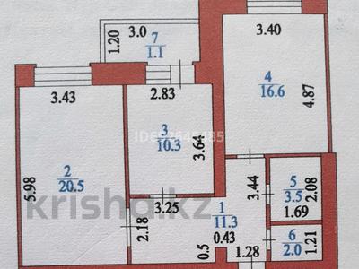 2-комнатная квартира, 65.18 м², 2/10 этаж, Култобе 11 за 23.5 млн 〒 в Астане, р-н Байконур