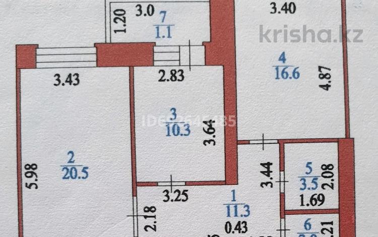 2-комнатная квартира, 65.18 м², 2/10 этаж, Култобе 11 за 23.5 млн 〒 в Астане, р-н Байконур — фото 2
