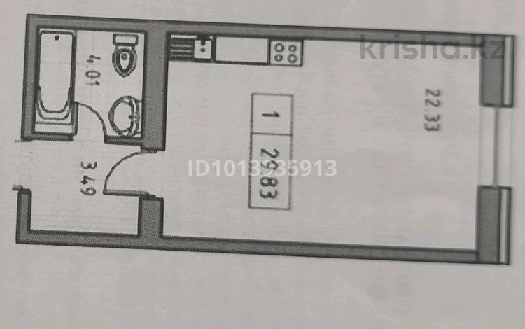 1-комнатная квартира · 29.88 м² · 2/3 этаж, мкр Уркер, Жантай Батыр — Торговый центр Адил за 12 млн ₸ в Астане, Нура р-н — фото 2