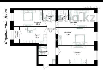 4-бөлмелі пәтер · 130 м² · 4/12 қабат, Улы Дала 38/1, бағасы: 71 млн ₸ в Астане, Нура р-н