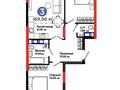 3-комнатная квартира · 69.56 м² · 5/17 этаж, Улы Дала 14 — Ellington mall за 45.5 млн ₸ в Астане, Нура р-н