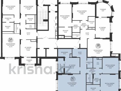 3-комнатная квартира · 126.5 м² · 3/12 этаж, Шамши Калдаяков 8 за ~ 98.2 млн ₸ в Астане, Сарайшык р-н